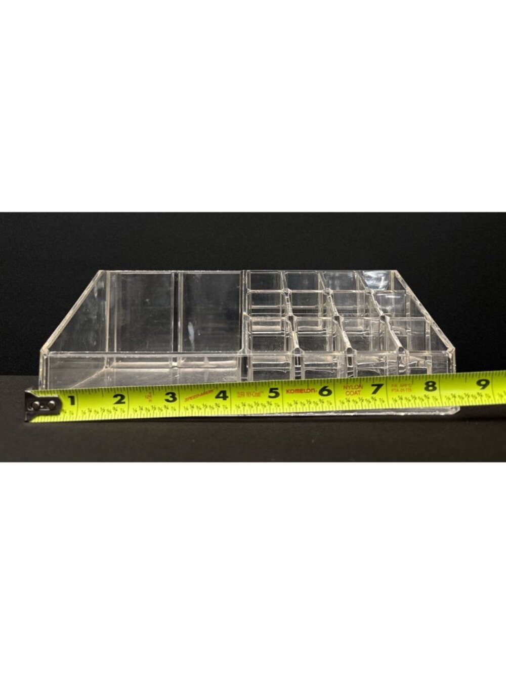 Clear Acrylic Multi-Compartment Makeup Organizer Rectangular Bin Storage Vanity - Picture 14 of 15